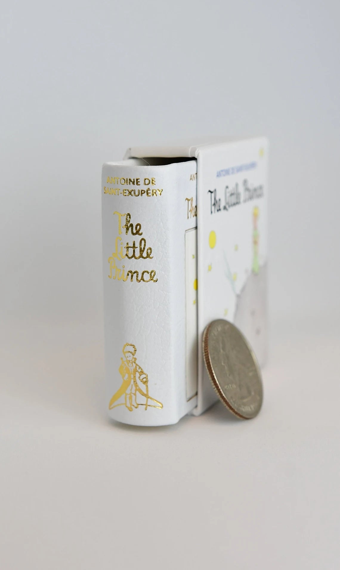 The Little Prince Miniature Book by Antoine De Saint- Exupéry Leatherbound 1:4 Scale