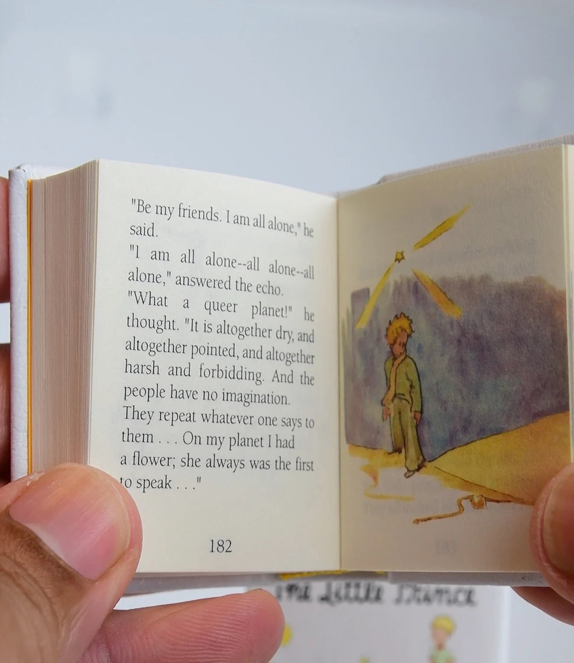 The Little Prince Miniature Book by Antoine De Saint- Exupéry Leatherbound 1:4 Scale