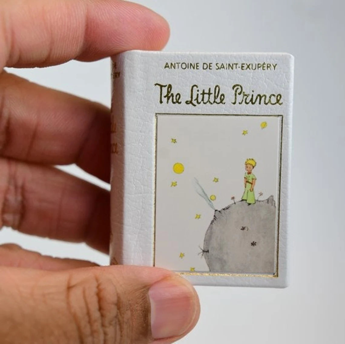 The Little Prince Miniature Book by Antoine De Saint- Exupéry Leatherbound 1:4 Scale