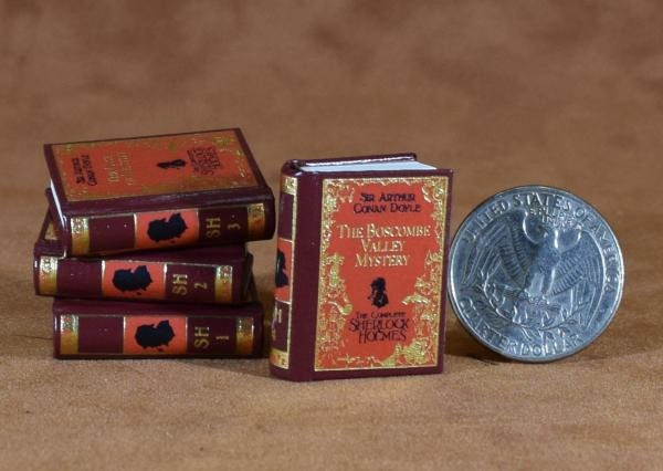 Dollhouse Books Sherlock Holmes Vol. 1-4 Dollhouse Size Micro Miniature Set of 4