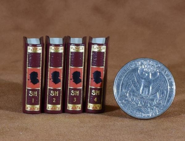 Dollhouse Books Sherlock Holmes Vol. 1-4 Dollhouse Size Micro Miniature Set of 4