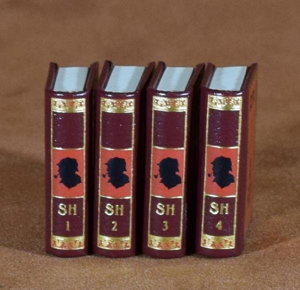 Dollhouse Books Sherlock Holmes Vol. 1-4 Dollhouse Size Micro Miniature Set of 4