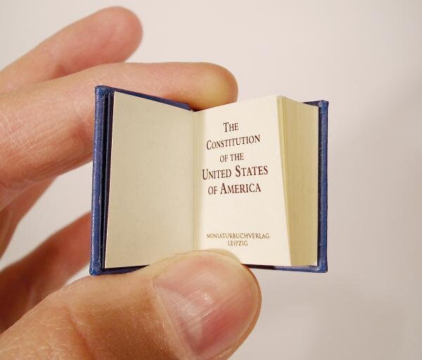 Dollhouse Book The Constitution of the USA Micro Miniature