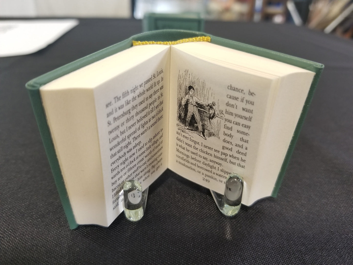 The Adventures of Huckleberry Finn by Mark Twain Miniature Book 2 vol set