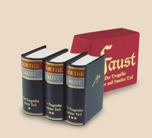 Faust by Goethe 3 volume set Miniature Book German text