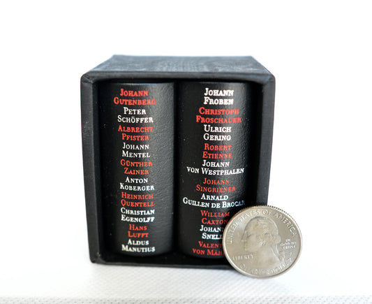 Johannes Gutenberg His Life and Works Miniature Book 2-Vol. Set German text