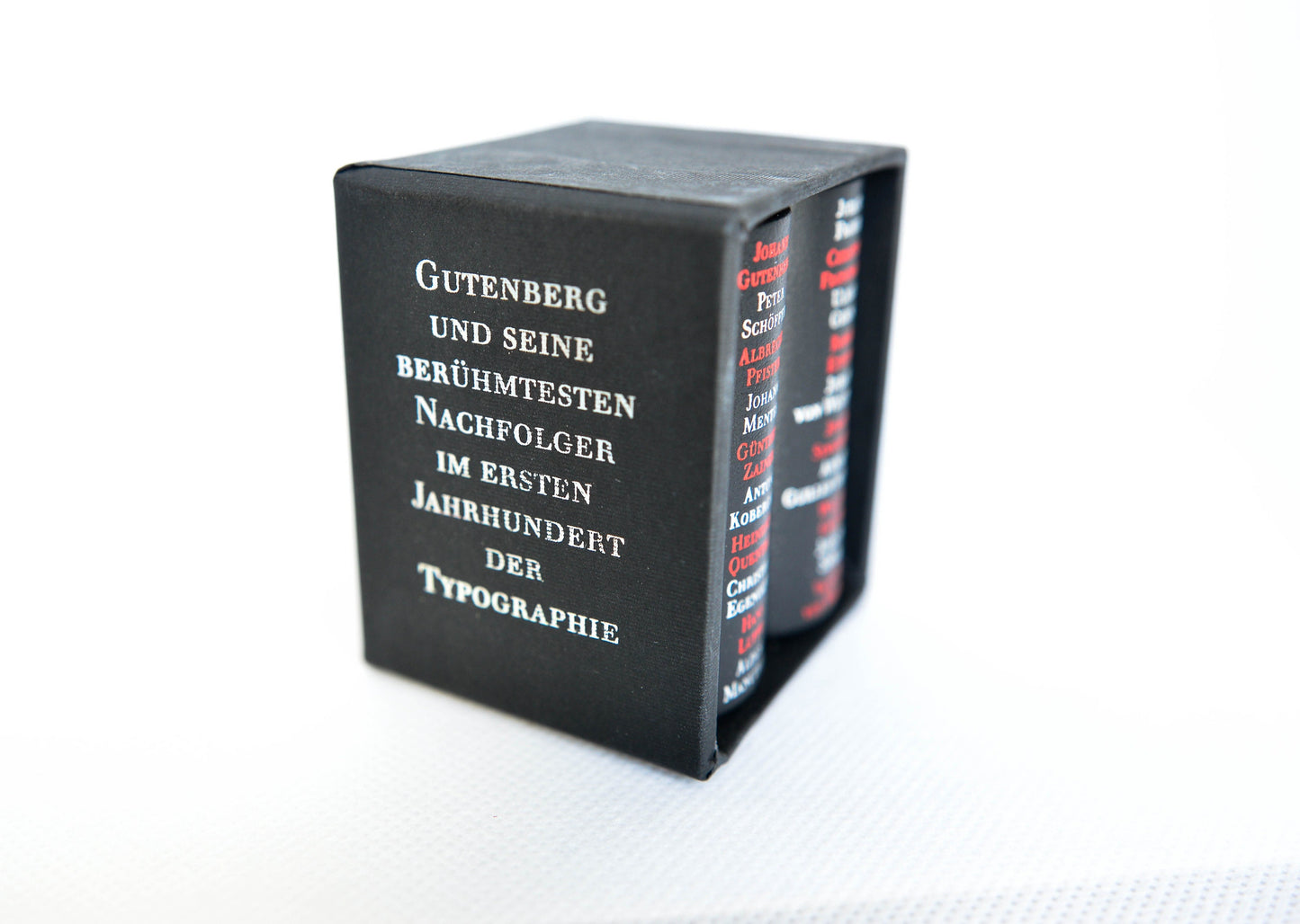 Johannes Gutenberg His Life and Works Miniature Book 2-Vol. Set German text