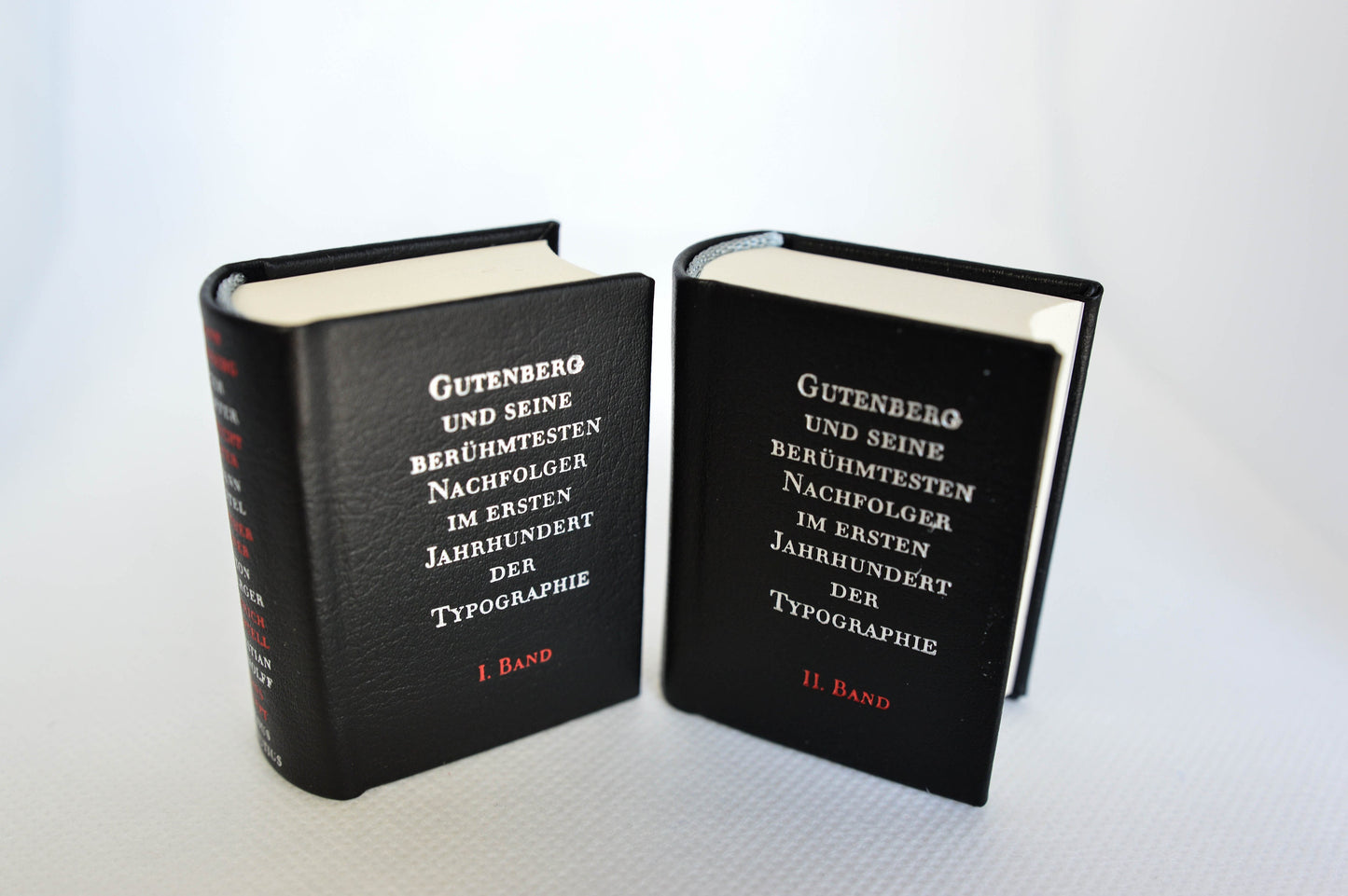 Johannes Gutenberg His Life and Works Miniature Book 2-Vol. Set German text