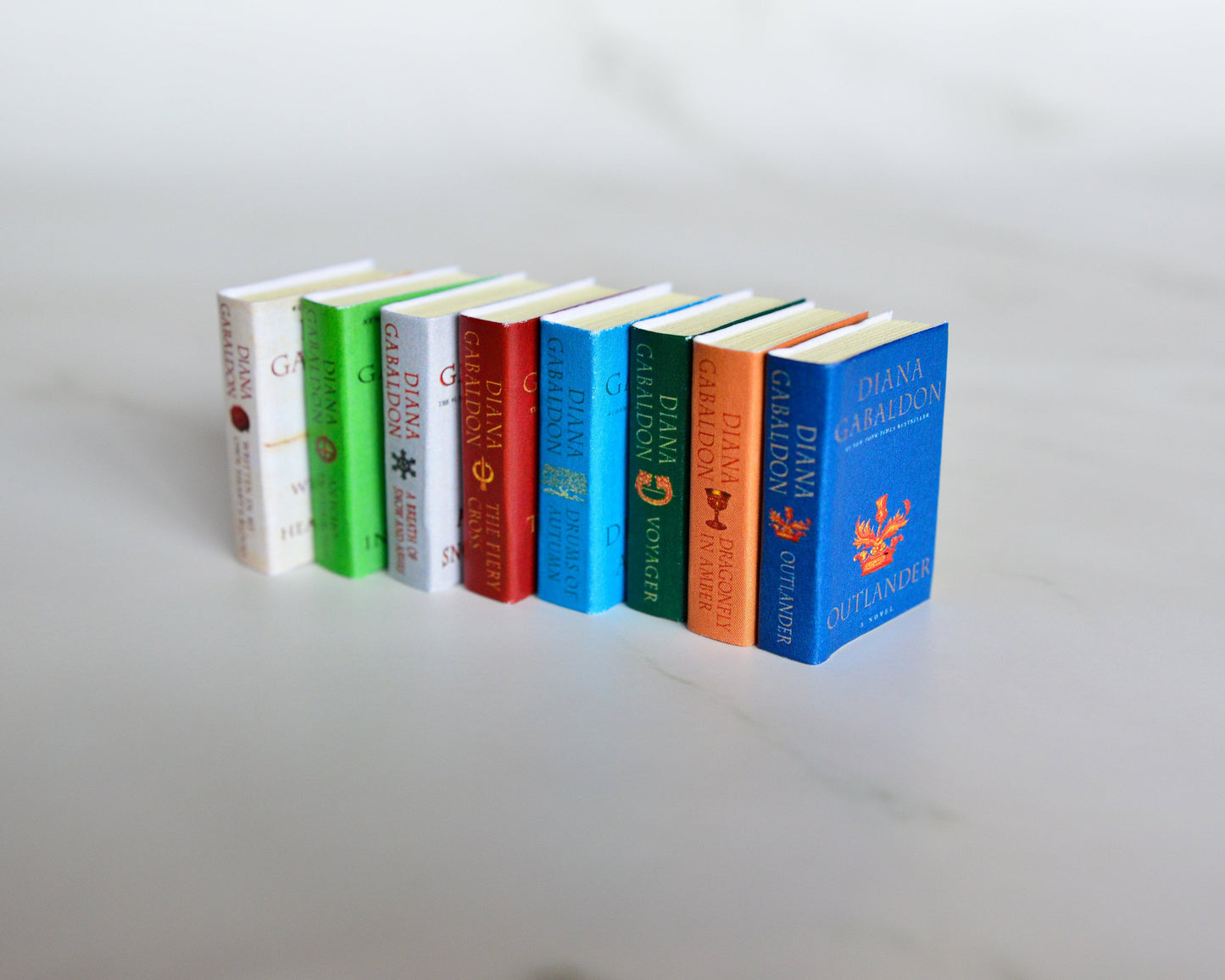 Outlander Book Series 8 Vol. Set Diana Gabaldon Dollhouse Micro Miniature Book A Collection of Quotes & Sayings Paperback