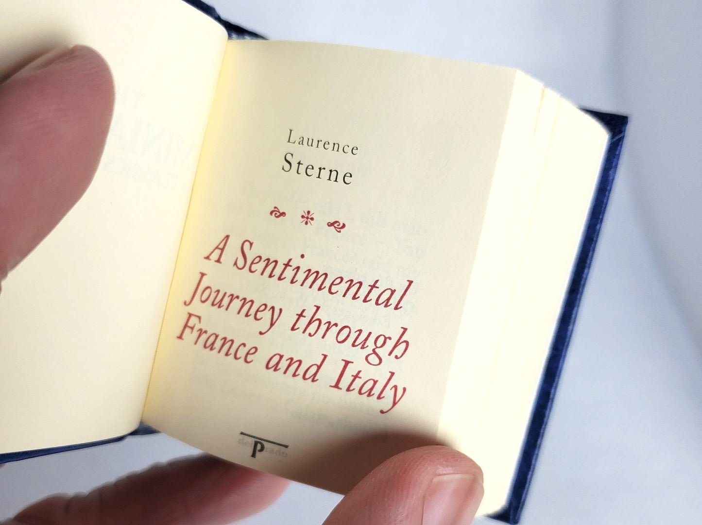 A Sentimental Journey Through France and Italy by Laurence Sterne Miniature Book English text