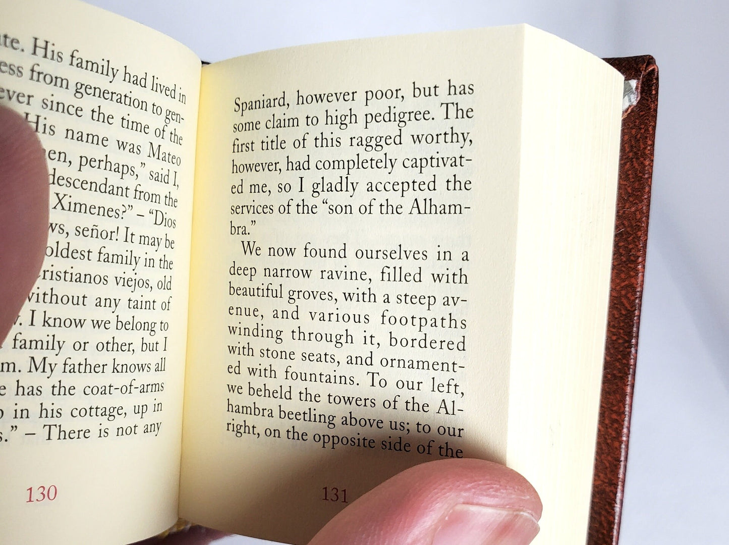 Tales from Alhambra I by Washington Irving Miniature Book English Text