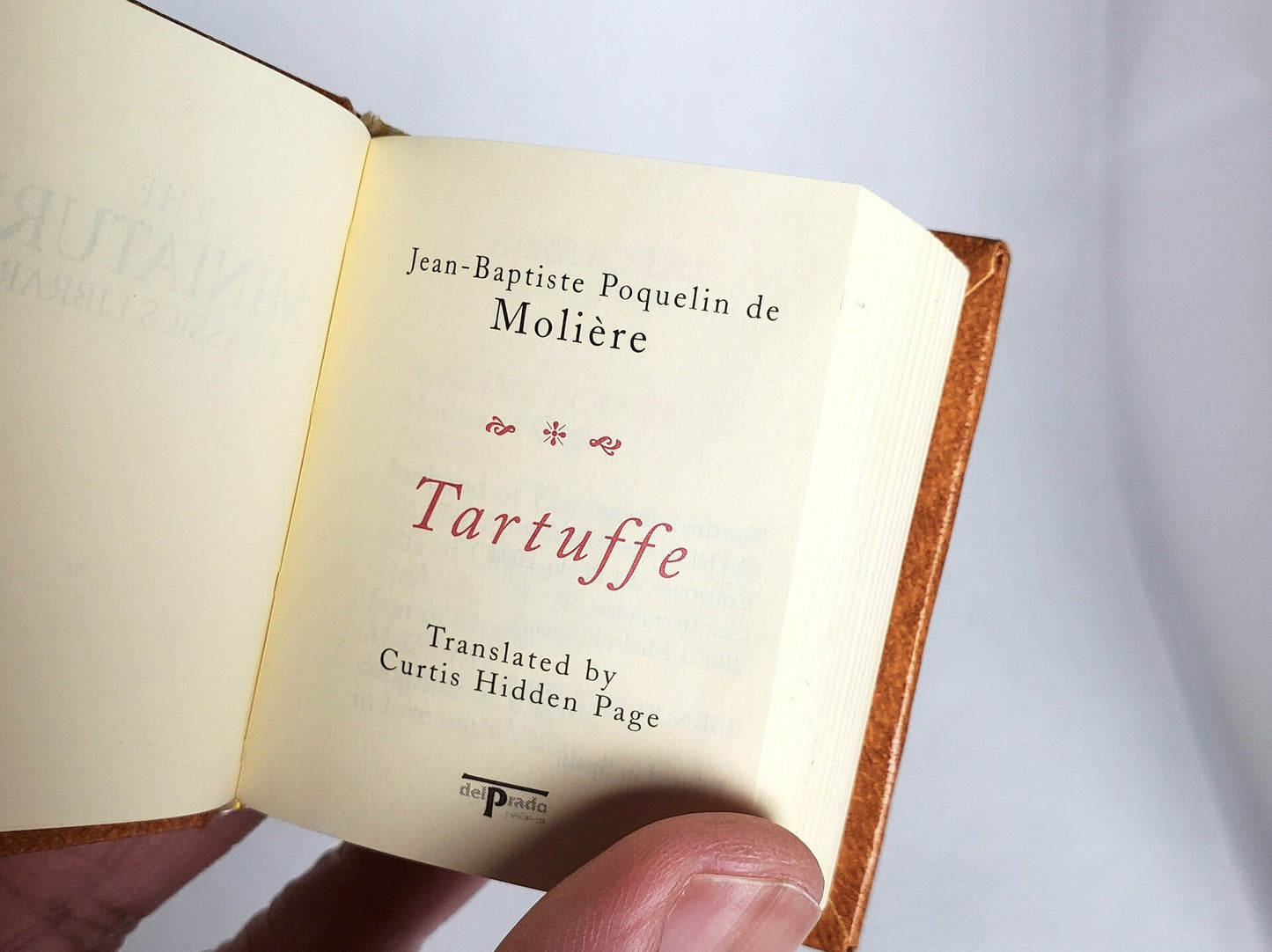 Tartuffe by Molière Miniature Book English Text