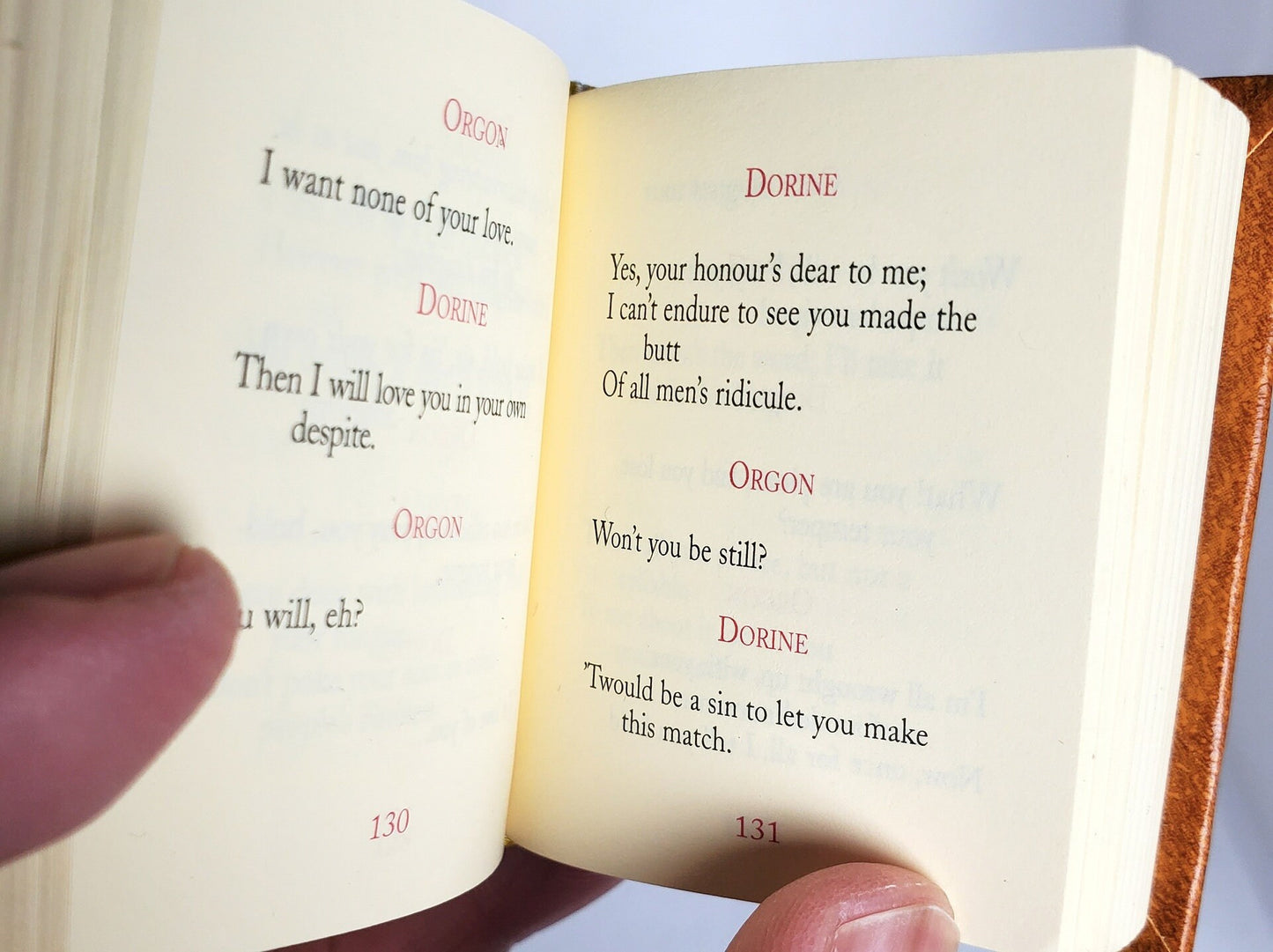 Tartuffe by Molière Miniature Book English Text