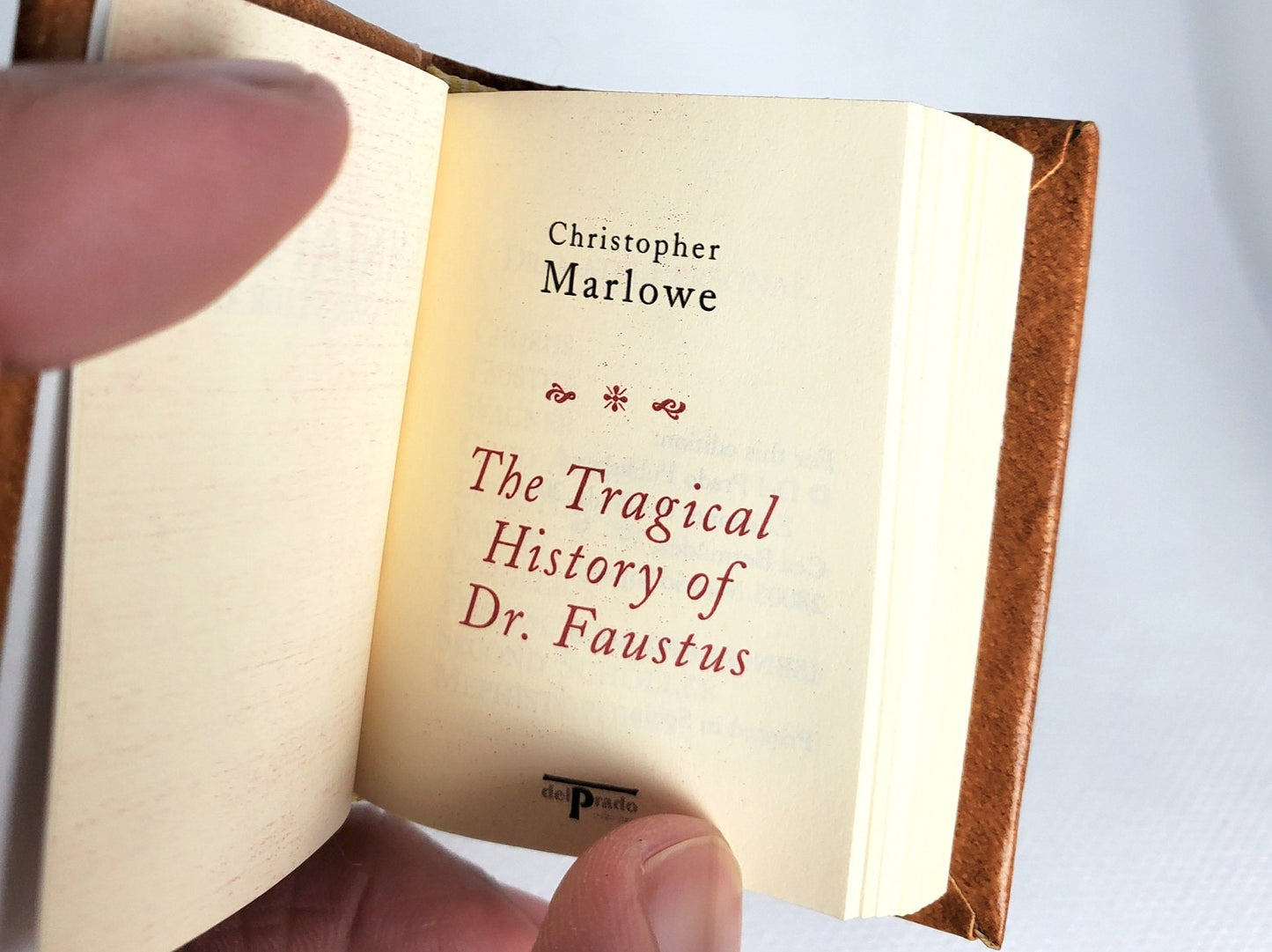 The Tragical History of Dr. Faustus by Christopher Marlowe Miniature Book English Text