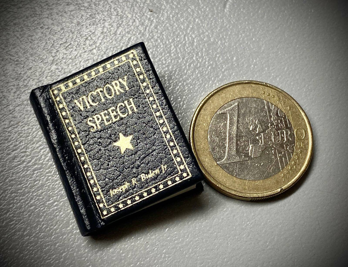Victory Speech of Joseph R. Biden Jr. 46th President of the United States of America Dollhouse Micro Miniature Book