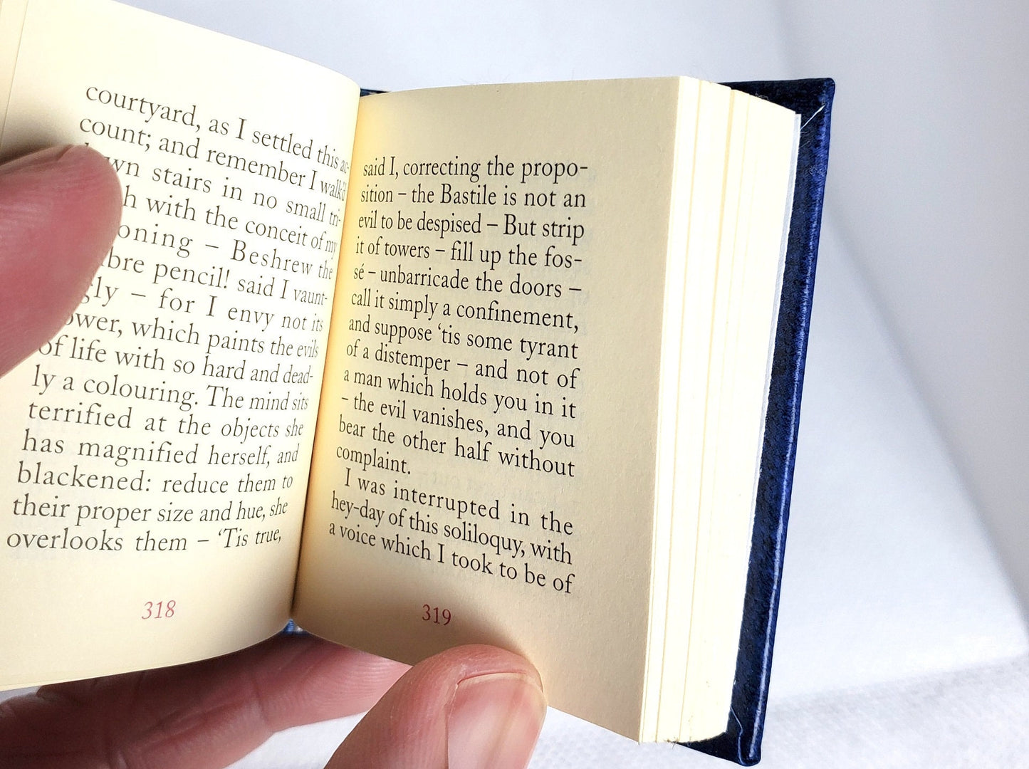 A Sentimental Journey Through France and Italy by Laurence Sterne Miniature Book English text