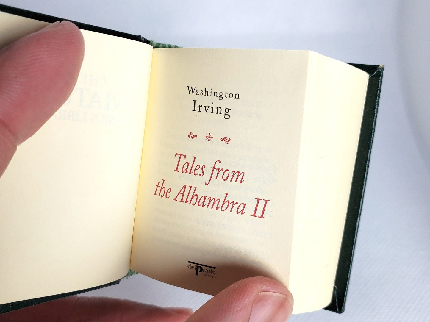 Tales from Alhambra II by Washington Irving Miniature Book English text