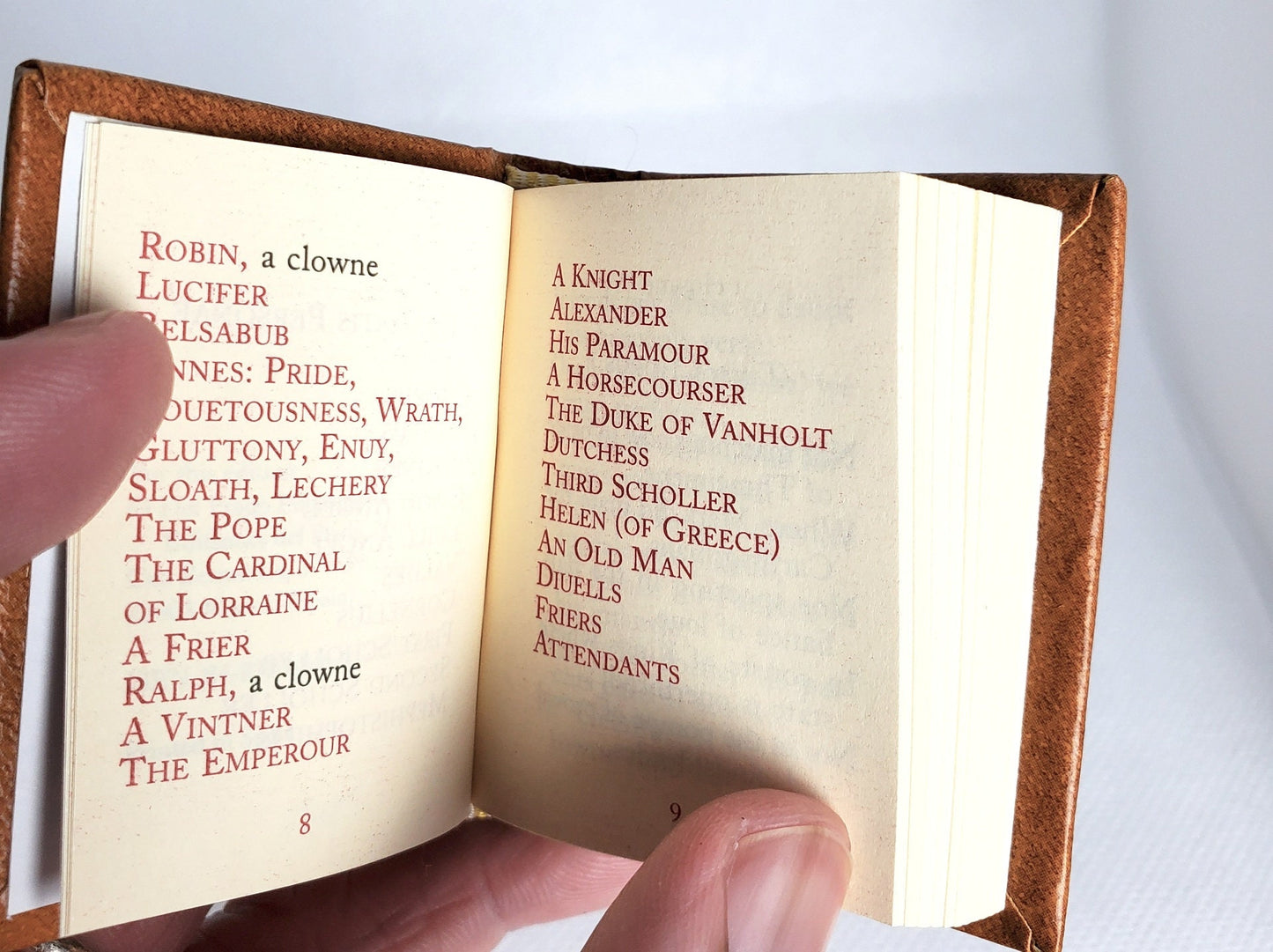 The Tragical History of Dr. Faustus by Christopher Marlowe Miniature Book English Text