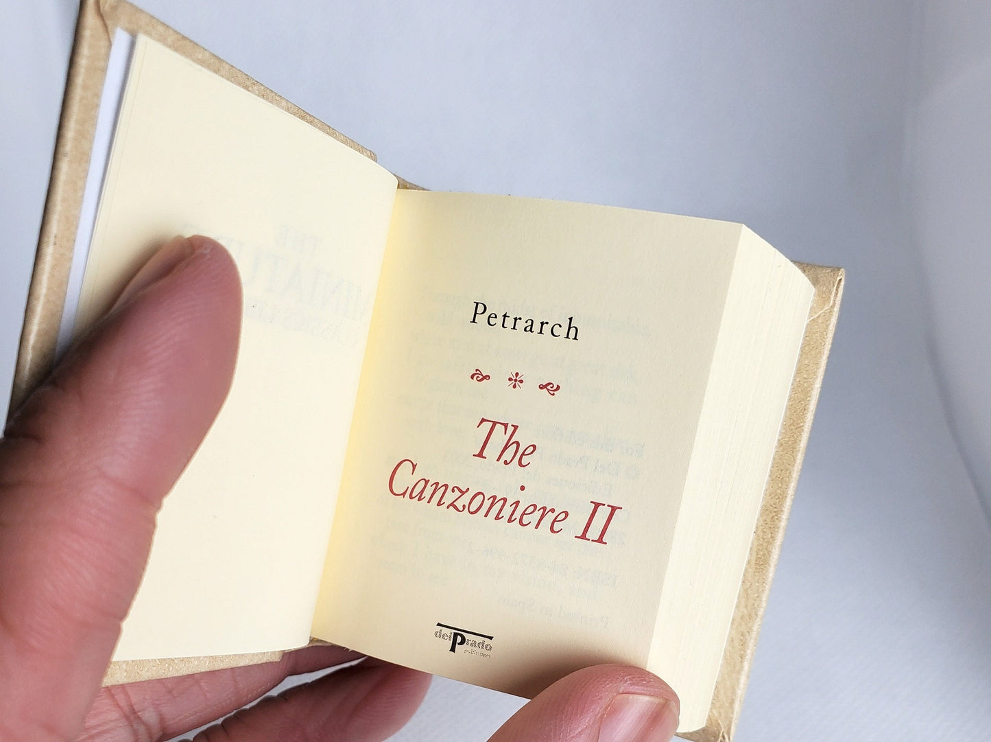 The Canzoniere II by Petrarch Miniature Book English Text