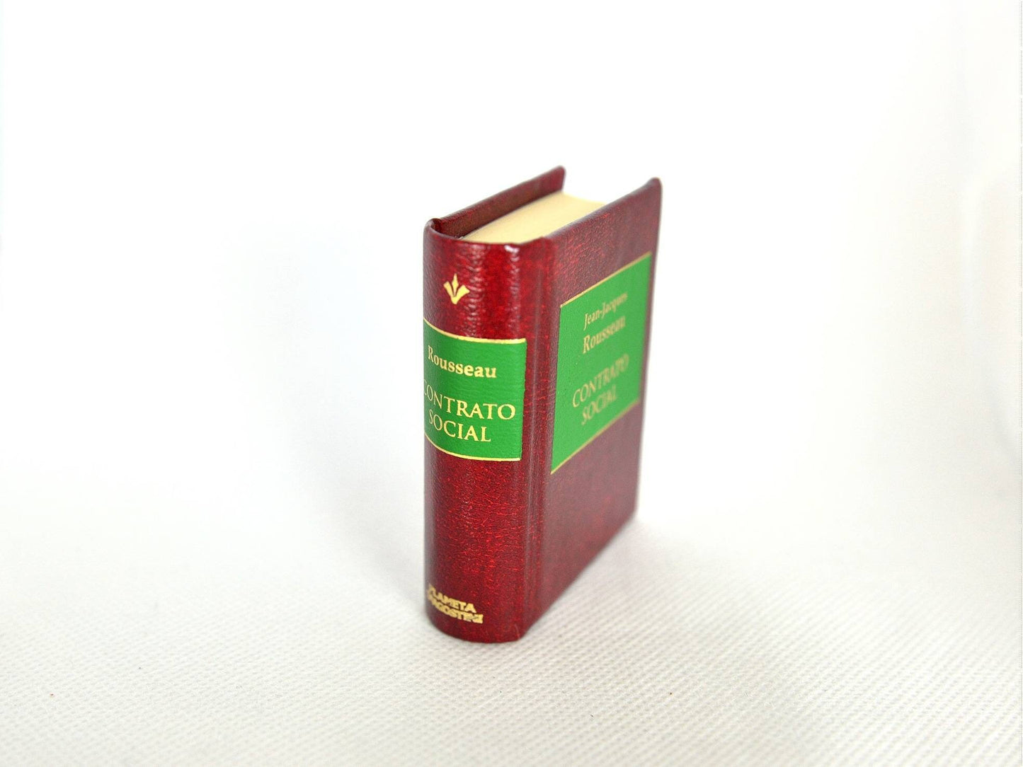 Contrato Social (The Social Contract) by Jean-Jacques Rousseau Spanish Language Miniature Book