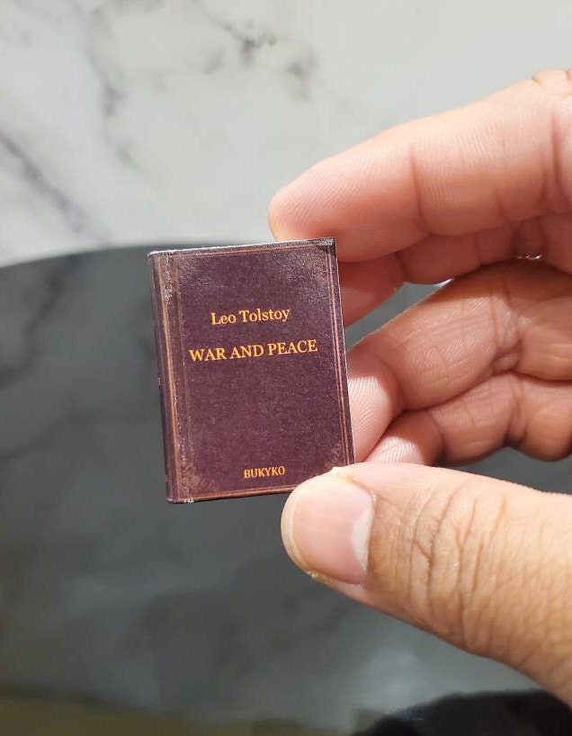 War and Peace by Leo Tolstoy A Collection of Quotes and Sayings Dollhouse Micro Miniature Book Paperback