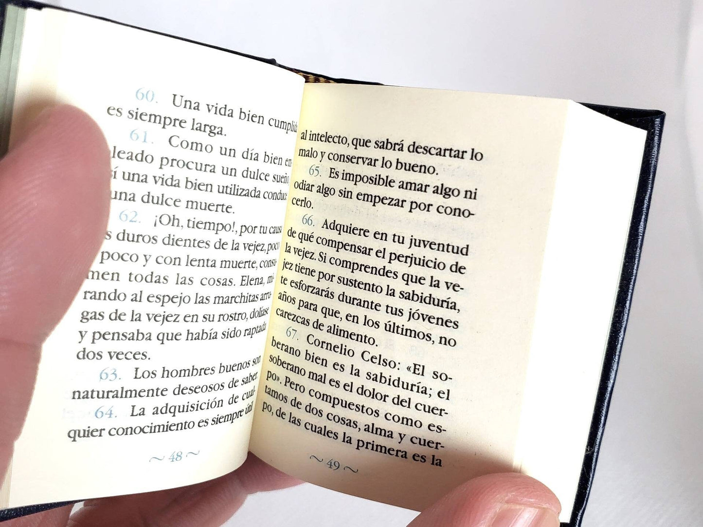 Aforismos by Leonardo Da Vinci Spanish Language Miniature Book