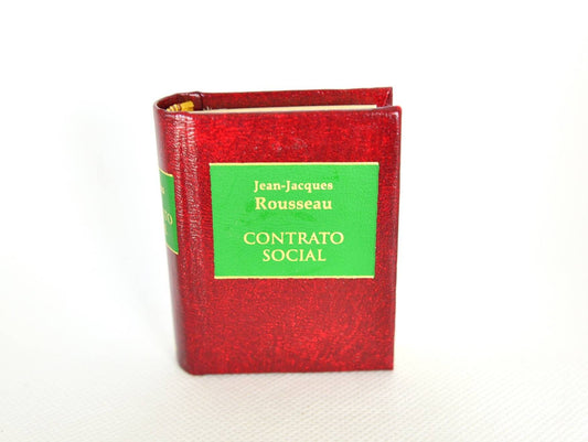 Contrato Social  (The Social Contract) by Jean-Jacques Rousseau Spanish Language Miniature Book