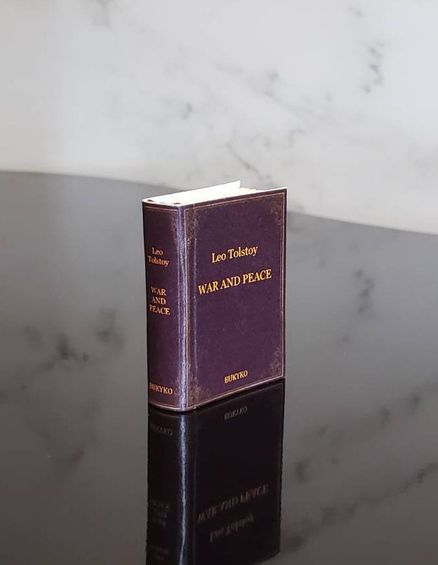 War and Peace by Leo Tolstoy A Collection of Quotes and Sayings Dollhouse Micro Miniature Book Paperback