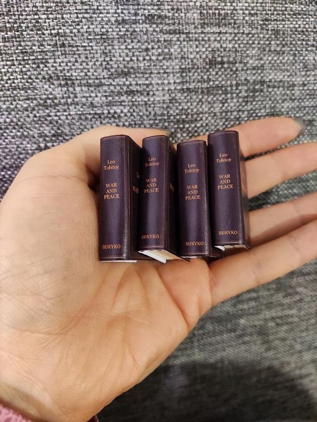 War and Peace by Leo Tolstoy A Collection of Quotes and Sayings Dollhouse Micro Miniature Book Paperback