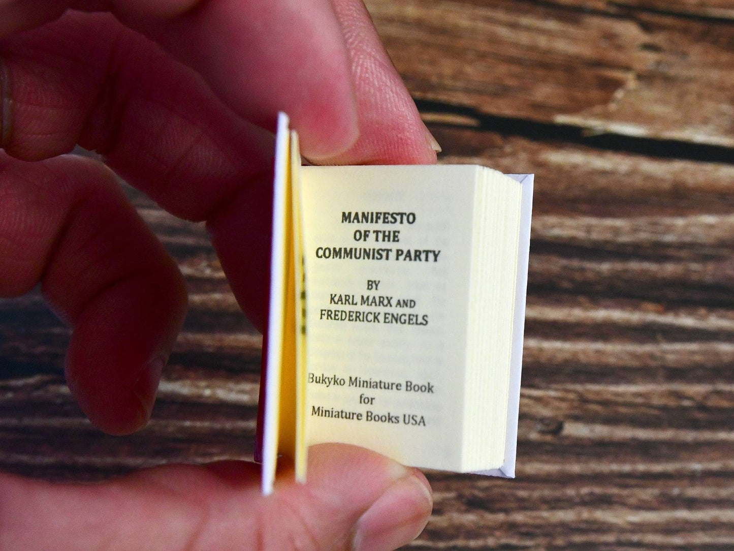 The Communist Manifesto by Karl Marx and Frederick Engels Dollhouse Microminiature Paperback