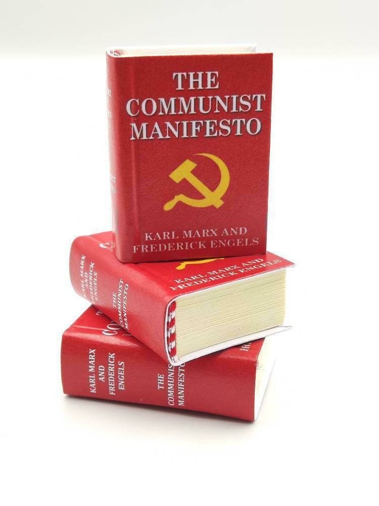 The Communist Manifesto by Karl Marx and Frederick Engels Dollhouse Microminiature Paperback