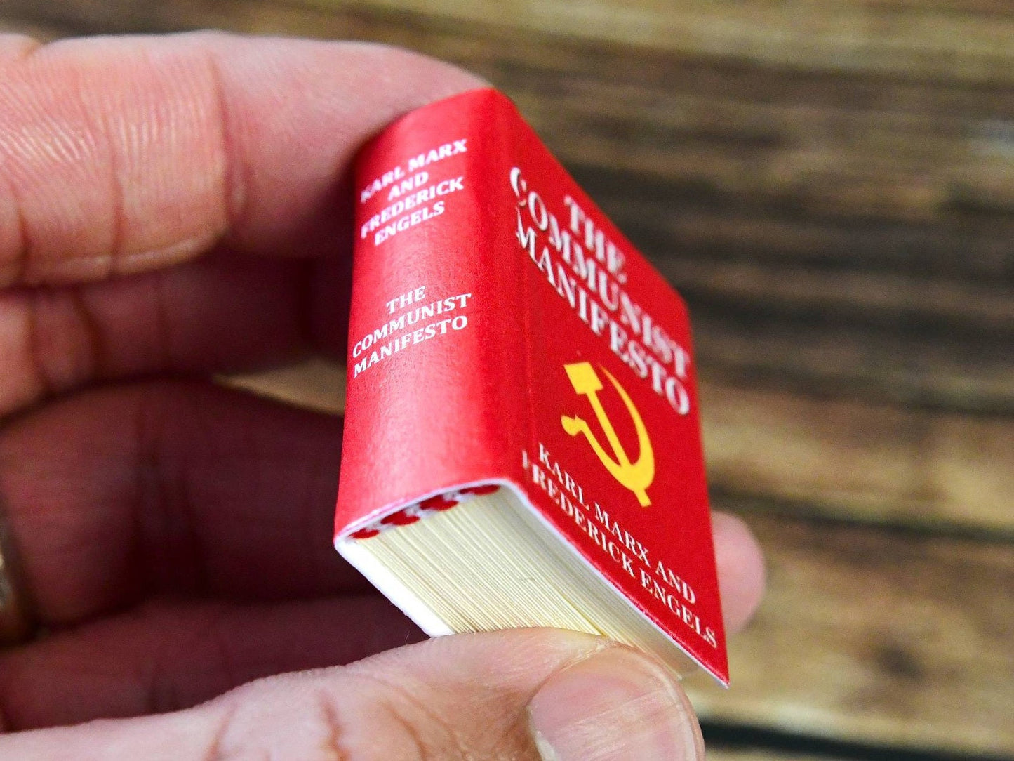 The Communist Manifesto by Karl Marx and Frederick Engels Dollhouse Microminiature Paperback