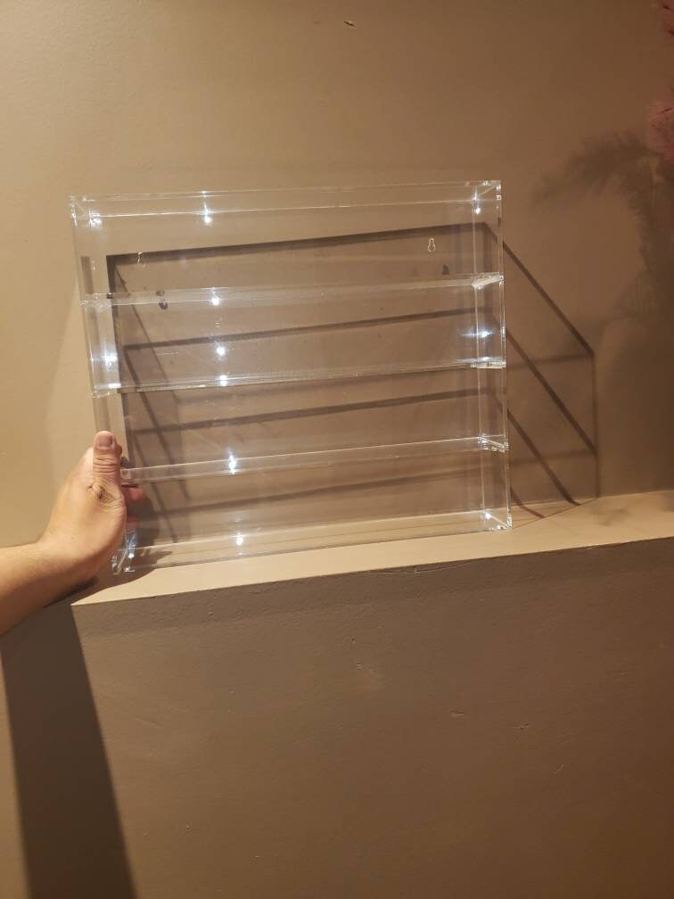 Large Collector's Shelf Custom Acrylic Glass Bookshelf for Miniature Books (fits 58-60 minibooks)