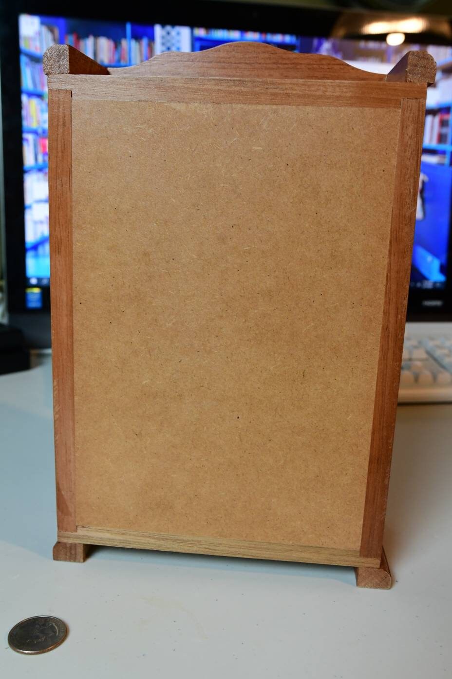 Miniature Wooden Bookcase Cabinet (Fits 12 Minibooks)