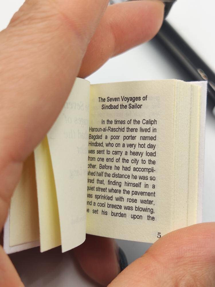 The Seven Voyages of Sinbad the Sailor Andrew Lang Translation A Thousand and One Nights Dollhouse Micro Miniature Book Series Paperback