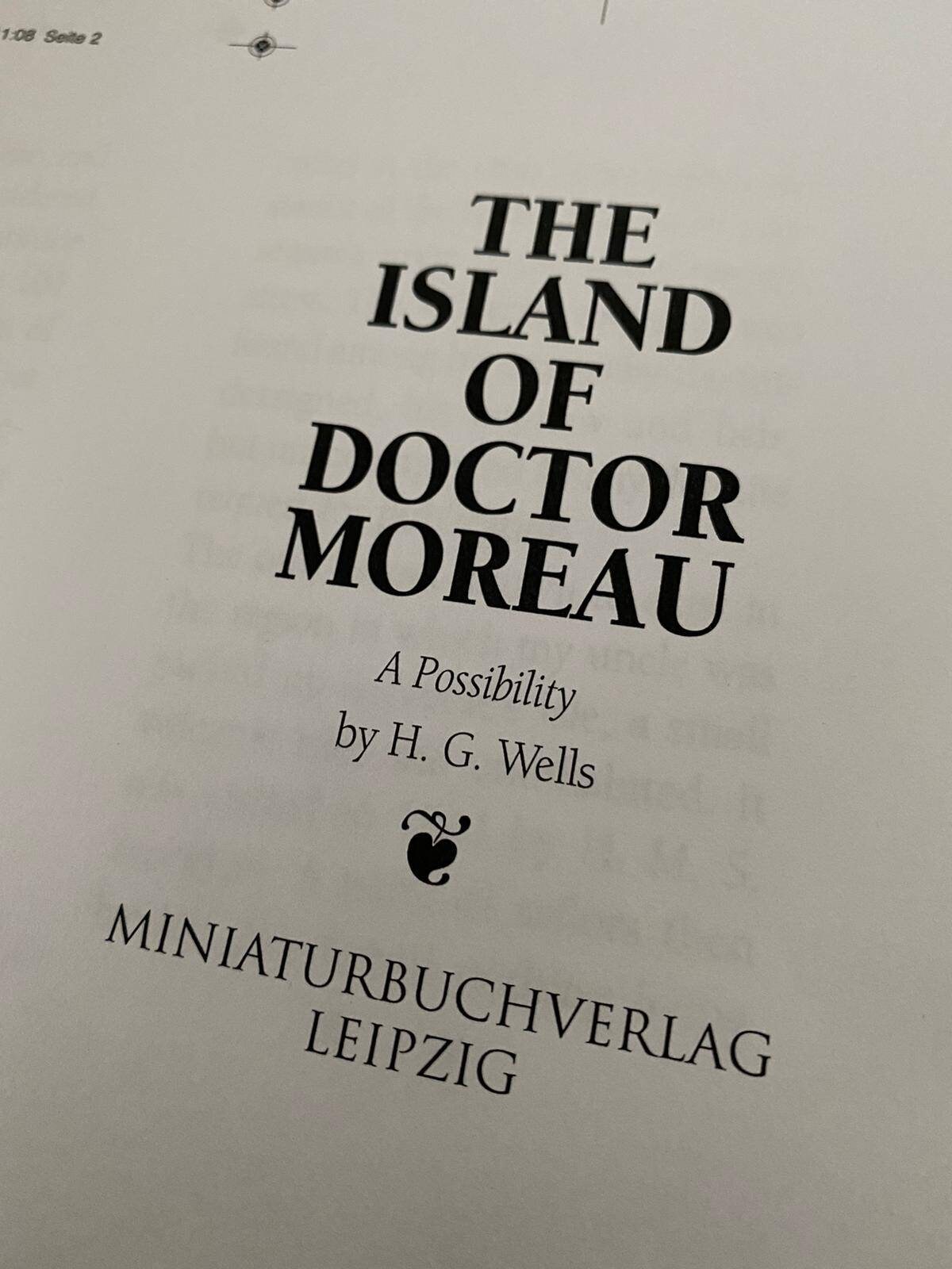 The Island Of Doctor Moreau by H.G. Wells Miniature Book