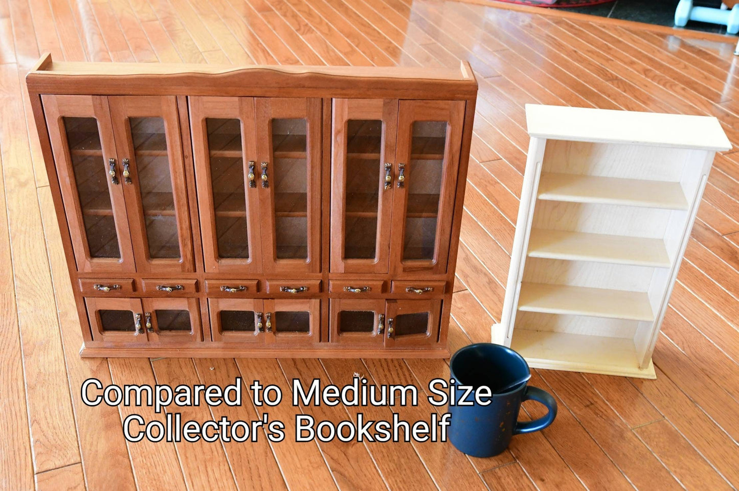 Extra Large Wooden Bookcase Cabinet ( Fits 100 Minibooks)