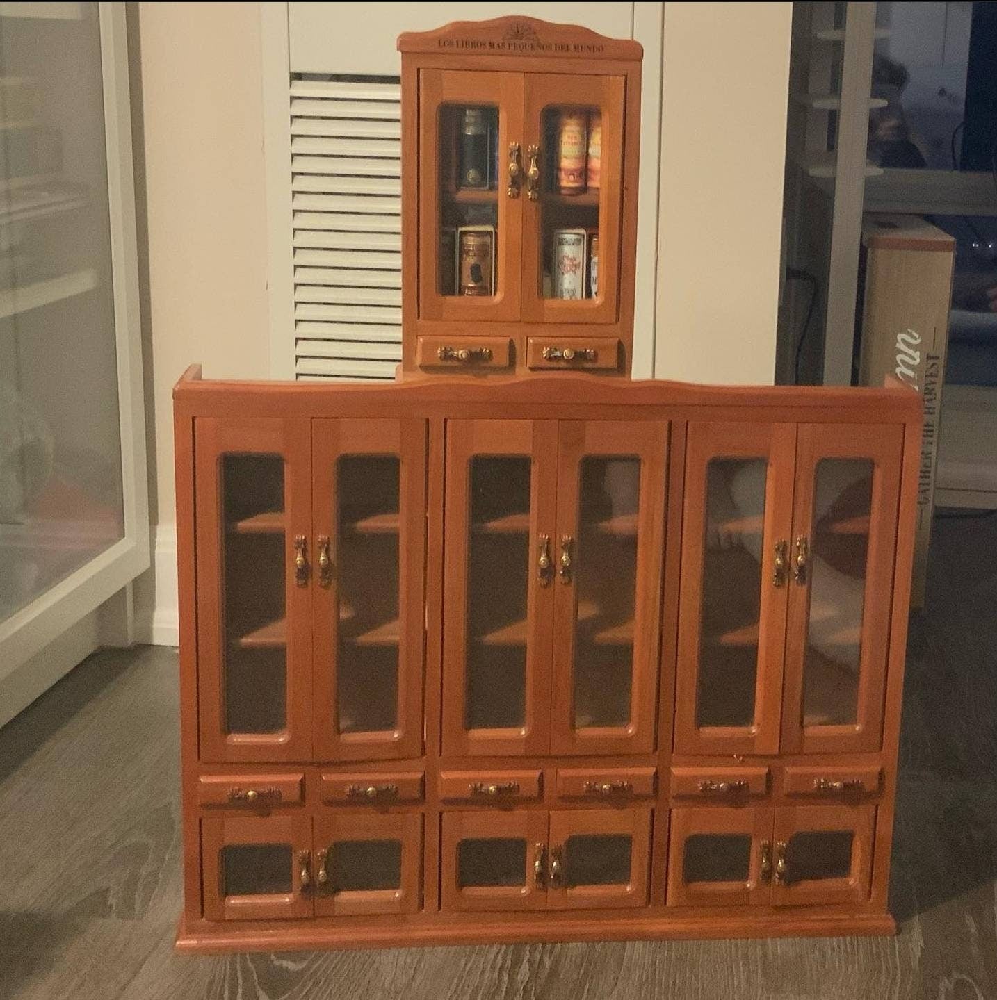 Extra Large Wooden Bookcase Cabinet ( Fits 100 Minibooks)
