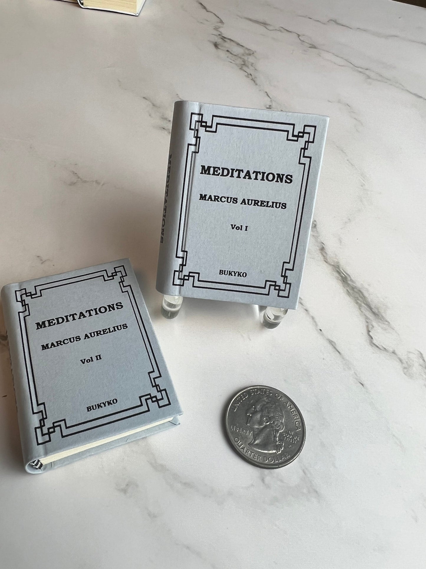 Meditations by Marcus Aurelius 2 Vol. Miniature Book Set