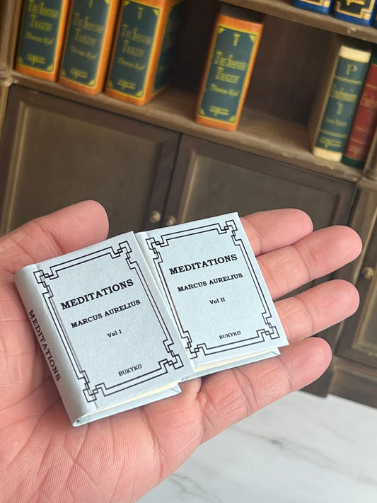 Meditations by Marcus Aurelius 2 Vol. Miniature Book Set