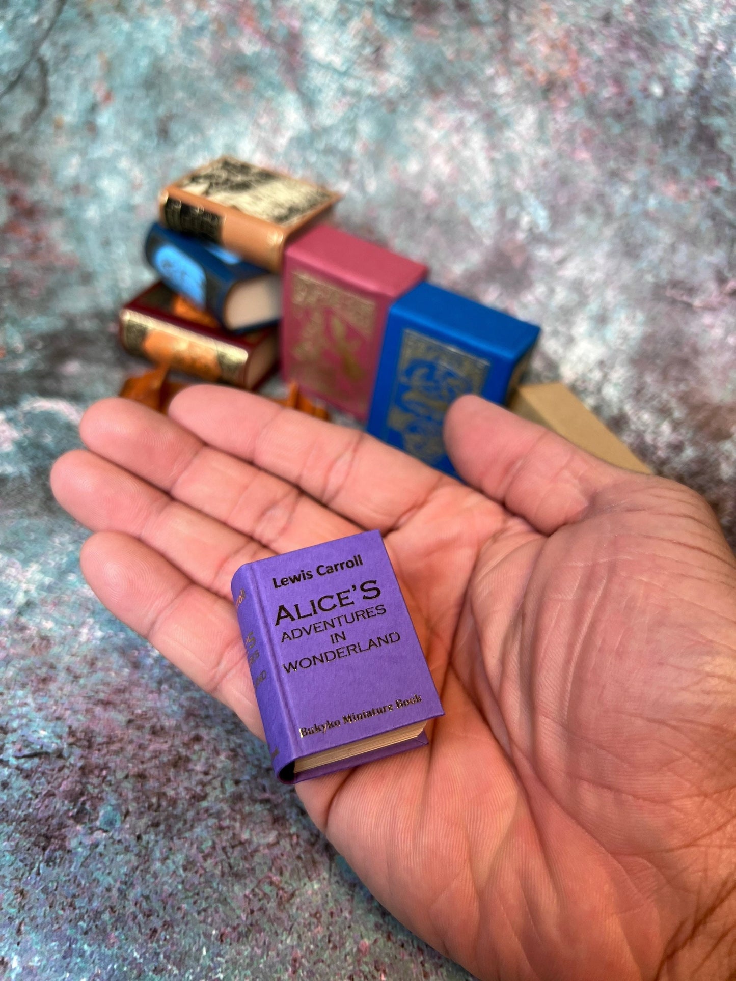 Dollhouse Micro Miniature Book Alice’s Adventures in Wonderland by Lewis Carroll 1:6 Scale Hardback