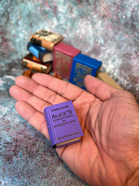 Dollhouse Micro Miniature Book Alice’s Adventures in Wonderland by Lewis Carroll 1:6 Scale Hardback