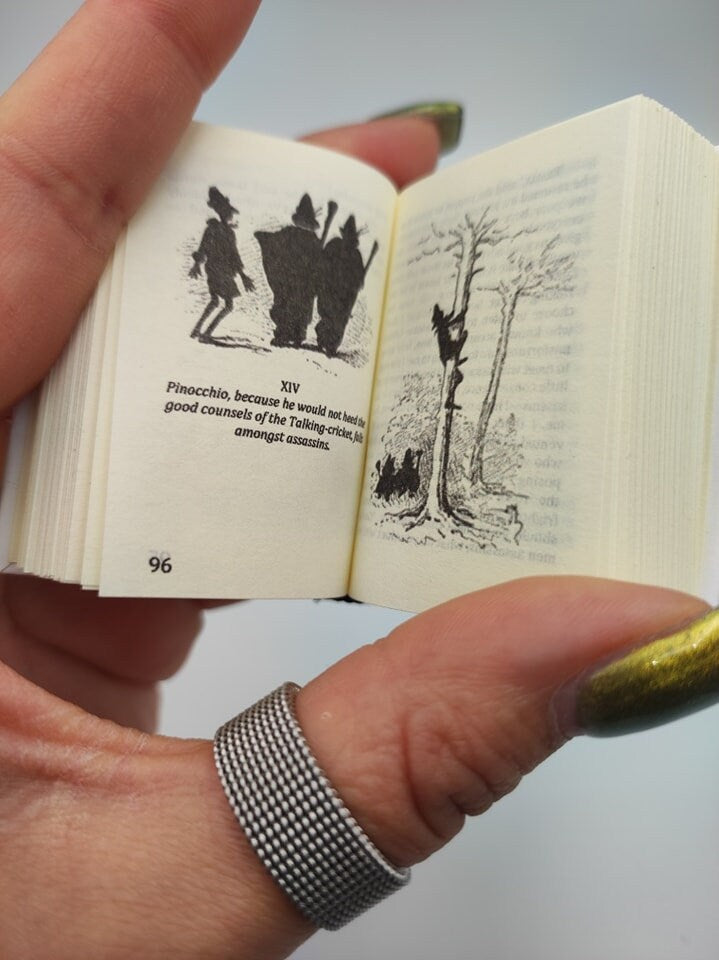 Pinocchio or The Story of a Puppet by Carlo Collodi Miniature Book 1:4 Scale Hardcover