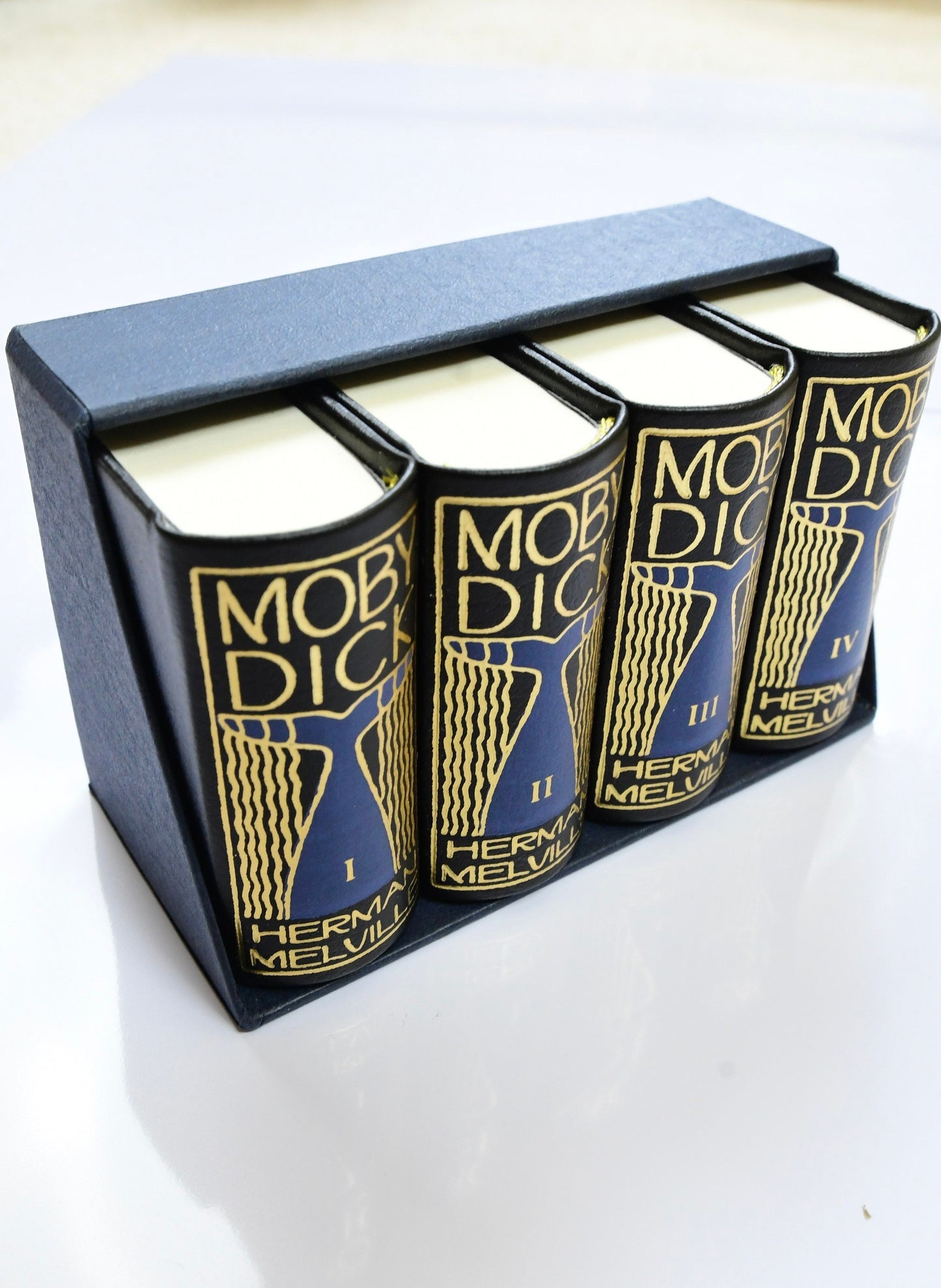 Moby Dick by Herman Melville 4 Volume Miniature Book Set