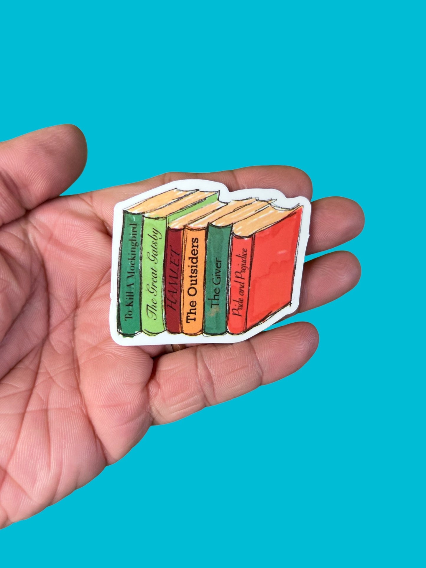 Book Bookish and Reading Themed 50 Piece Sticker Pack