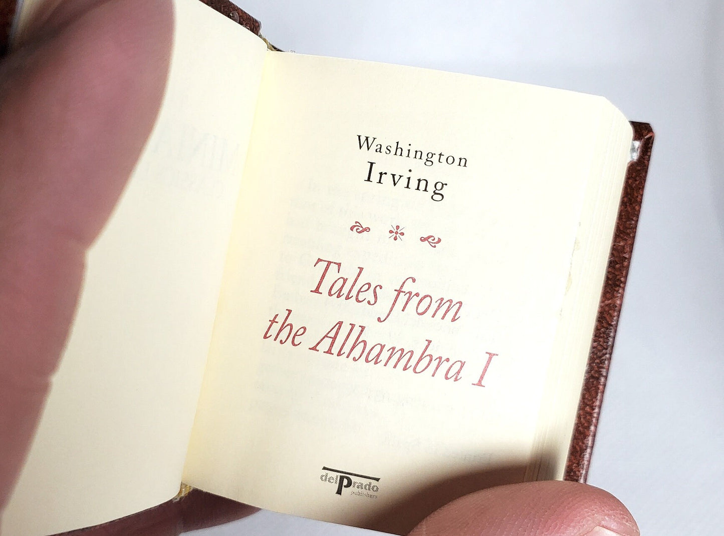 Tales from Alhambra I by Washington Irving Miniature Book English Text