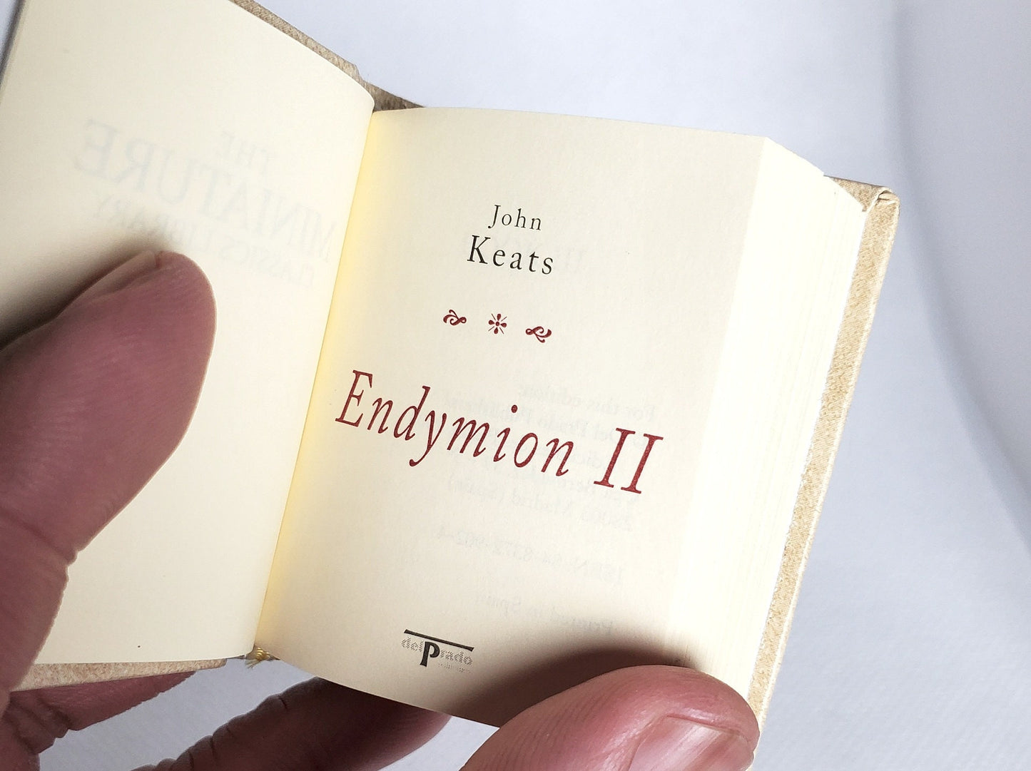 Endymion II by John Keats Miniature Book English text