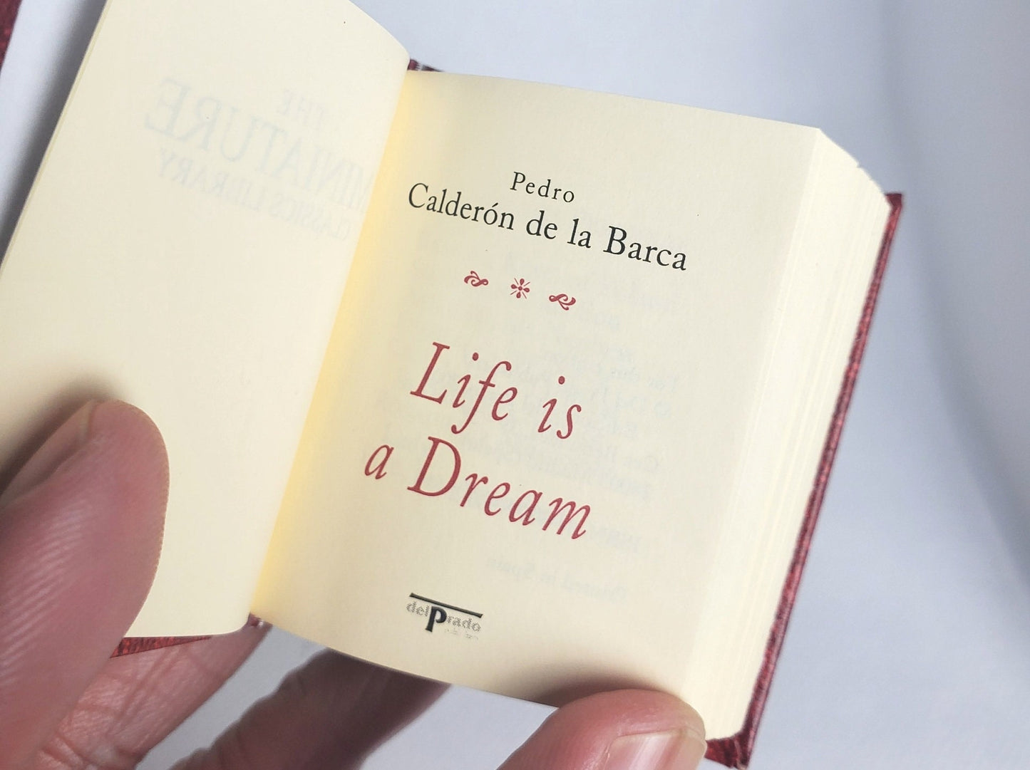 Life is a Dream by Pedro Calderón de la Barca Miniature Book English Text