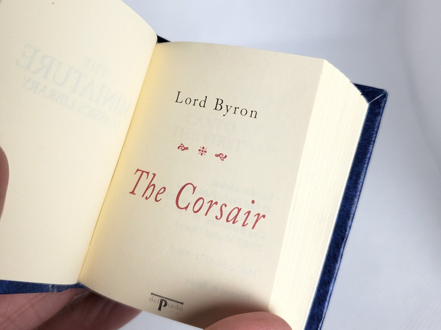 The Corsair by Lord Byron Miniature Book English Text