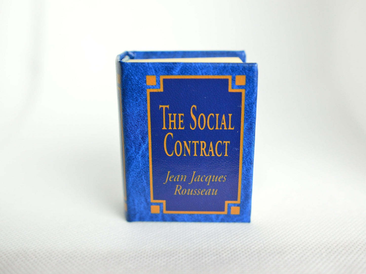 The Social Contract by Jean Jacques Rousseau Miniature Book English Text